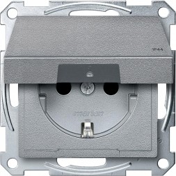 Механизм розетки Merten M-серия с крышкой со шторками, замок MTN2314-0460
