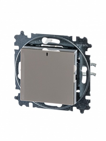 Переключатель ABB Levit ориентационная кофе макиато / белый одноклавишный с подсветкой 2CHH590646A6018 3559H-A06446 18W