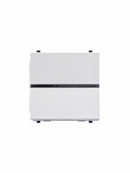 Механизм переключателя ABB Zenit альпийский белый одноклавишного проходного с клавишей 2 модуля 2CLA221000N1101 N2210 BL