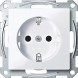 Механизм розетки Merten M-серия активный белый SCHUKO c защитными шторками MTN2300-0325