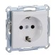 Механизм розетки Merten M-серия активный белый SCHUKO c защитными шторками MTN2300-0325