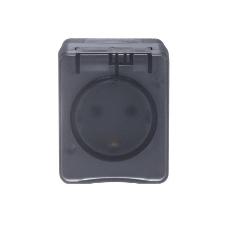 ATN544045 Atlasdesign Profi54 O/У РОЗЕТКА с заземлением со шторками 16А 250B, АНТРАЦИТ Schneider Electric