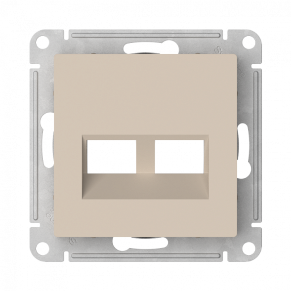 НАКЛАДКА двойная для информационных функций типа Keystone, ПЕСОЧНЫЙ Schneider Electric Art Gallery GAL001290