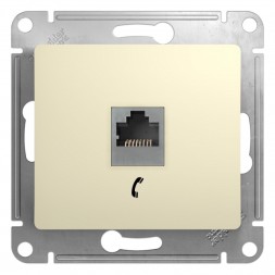 Розетка телефонная RJ11, механизм Schneider Electric Glossa Бежевый GSL000281T