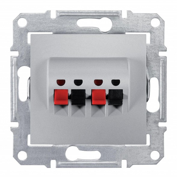 Аудио розетка Schneider Electric алюминий Sedna 2 поста SDN5400160