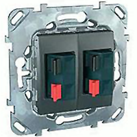 Аудио розетка Schneider Electric Unica Class Top графит двойная MGU5.8787.12ZD