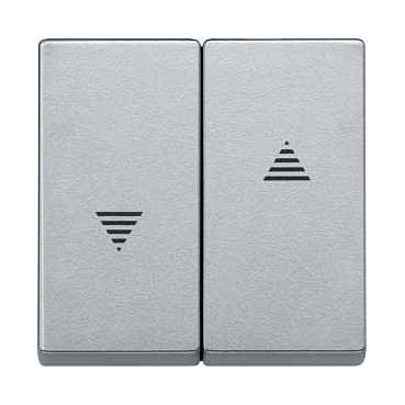 Клавиша Merten M-серия алюминий x2 для жалюзи MTN435560