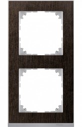 Рамка Merten M-Pure Decor Венге / Алюминий 2 поста MTN4020-3671