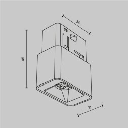 Трековый светильник Technical TR100-2-2W4K-S-B