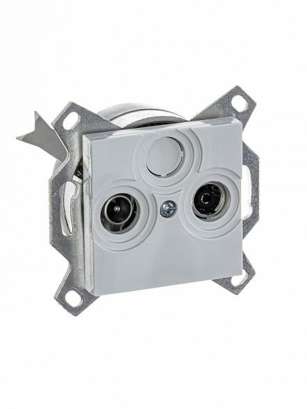 Розетка TV-R ABB Levit серый оконечная 2CHH083503A6016 5011H-A03503 16W