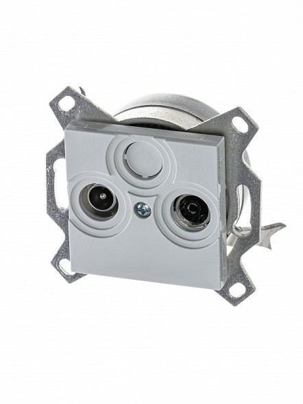 Розетка TV-R ABB Levit серый оконечная 2CHH083503A6016 5011H-A03503 16W