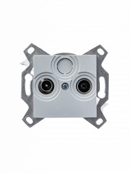 Розетка TV-R ABB Levit серый оконечная 2CHH083503A6016 5011H-A03503 16W