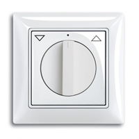 Механизм переключателя жалюзи ABB Basic 55 альпийский белый повортоный с накладкой с ручкой с фиксацией 1P+N+E 2CKA001101A0920 2713 UCDR-94-507