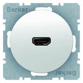 Розетка HDMI Berker R.1 полярная белезна 3315422089