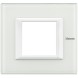 Рамка Bticino Axolute Квадрат Белое стекло 2-модульная HA4802VBB