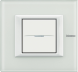 Рамка Bticino Axolute Квадрат Белое стекло 2-модульная HA4802VBB