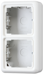 Коробка Jung CD серия Белый для накладного монтажа 2-я с рамкой CD582AWW