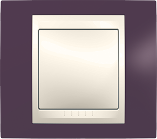 Рамка Schneider Electric Unica Хамелеон Гранат / Бежевый 1 пост MGU6.002.572