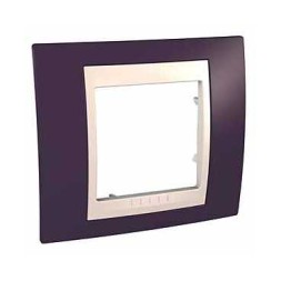 Рамка Schneider Electric Unica Хамелеон Гранат / Бежевый 1 пост MGU6.002.572