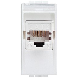 Розетка RJ45 Bticino LivingLight Белый Aircat 6 UTP N4261AT6