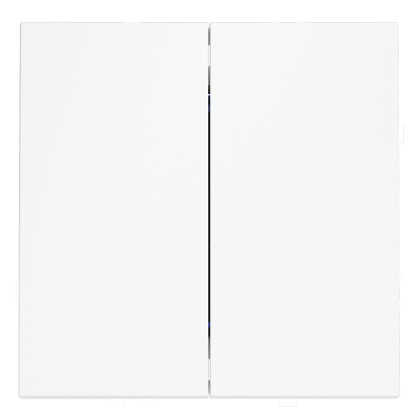 Перекрестный переключатель встраиваемый VOLTUM S70 двухклавишный 10А, (белый матовый)