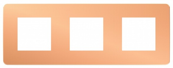 Рамка Schneider Electric Unica Studio Metal Медь / Антрацит 3 поста NU280658