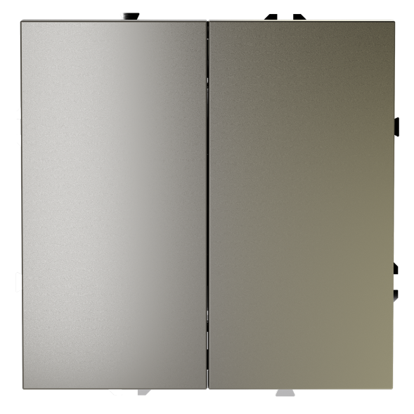 Перекрестный переключатель встраиваемый VOLTUM S70 двухклавишный 10А, (шелк)