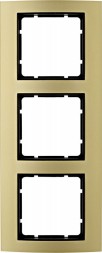 Рамка Berker B.3 Золото / Антрацит 3 поста вертикальная 10133016