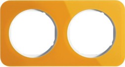 Рамка Berker R.1 Оранжевый белый 2 поста 10122339