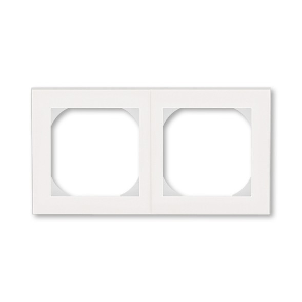 Рамка ABB Levit Жемчуг / Ледяной 2 поста 55х55 для механизмов BJE 2CHH015520A4068 3901H-A05520 68