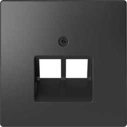 Центральная накладка Merten D-Life антрацит для розетки 2-ной RJ45 MTN4522-6034