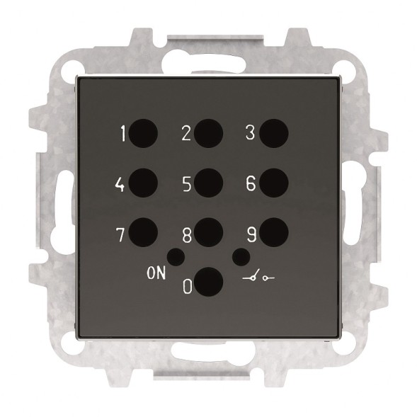 Накладка ABB Sky чёрный бархат для механизма электронного выключателя с кодовой клавиатурой 8153.5 2CLA855350A1501 8553.5 NS