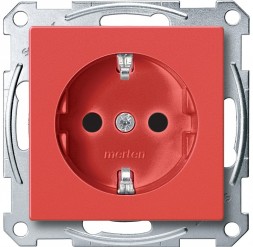 Механизм розетки Merten M-серия рубиново-красный SCHUKO для специальных электроцепей MTN2300-0306