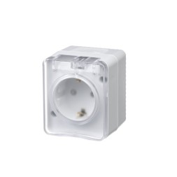 ATN540145 Atlasdesign Profi54 O/У двойная РОЗЕТКА с заземлением со шторками 16А 250B, БЕЛЫЙ Schneider Electric