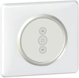 Лицевая панель Legrand Celiane белая глина сенсорного механизма управления приводами, стекло 066286