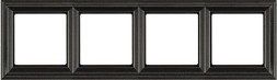 Рамка Jung ECO Profi Deco Антрацит 4 поста горизонтальная/вертикальная EPD484AN