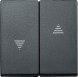 Клавиша Merten M-серия антрацит x2 для жалюзи MTN435514