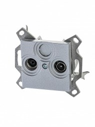 Розетка TV-R ABB Levit серебро оконечная 2CHH083503A6070 5011H-A03503 70W