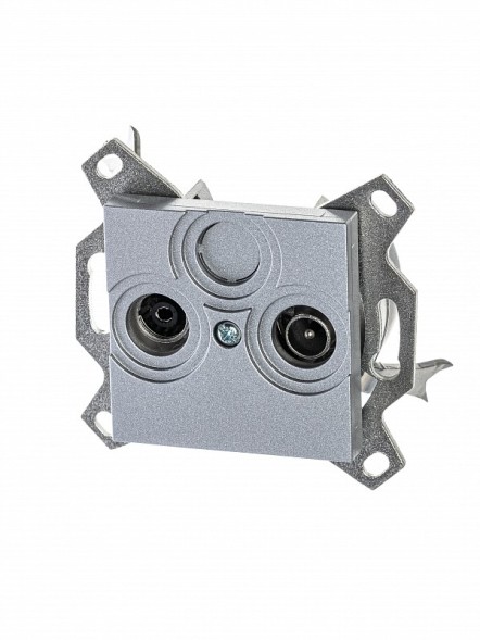 Розетка TV-R ABB Levit серебро оконечная 2CHH083503A6070 5011H-A03503 70W