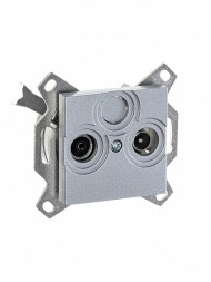 Розетка TV-R ABB Levit серебро оконечная 2CHH083503A6070 5011H-A03503 70W