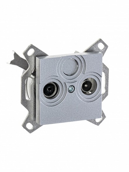 Розетка TV-R ABB Levit серебро оконечная 2CHH083503A6070 5011H-A03503 70W