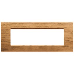 Рамка Bticino LivingLight Квадрат Европейский орех 7 модулей LNA4807LNC
