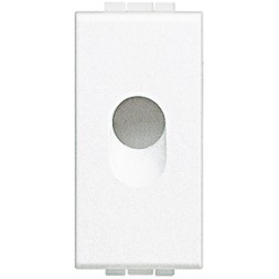 Заглушка Bticino LivingLight Air Белый с отверстием 9 мм, размер 2 модуля N4953