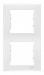 Рамка Schneider Electric Sedna Белый 2 поста вертикальная SDN5801121