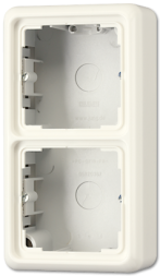 Коробка Jung CD серия Бежевый для накладного монтажа 2-я с рамкой CD582AW