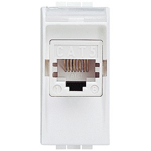 Розетка RJ45 Bticino LivingLight Белый Aircat 5 UTP N4261AT5
