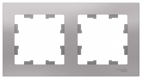 Рамка Schneider Electric Atlasdesign Алюминий 2 поста ATN000302