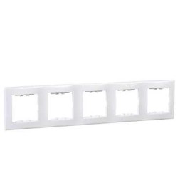 Рамка Schneider Electric Sedna Белый 5 постов вертикальная SDN5801521