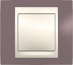 Рамка Schneider Electric Unica Хамелеон Лиловый / Бежевый 1 пост MGU6.002.576