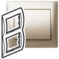 Рамка Legrand Galea Life Титан 2 поста вертикальная 771406